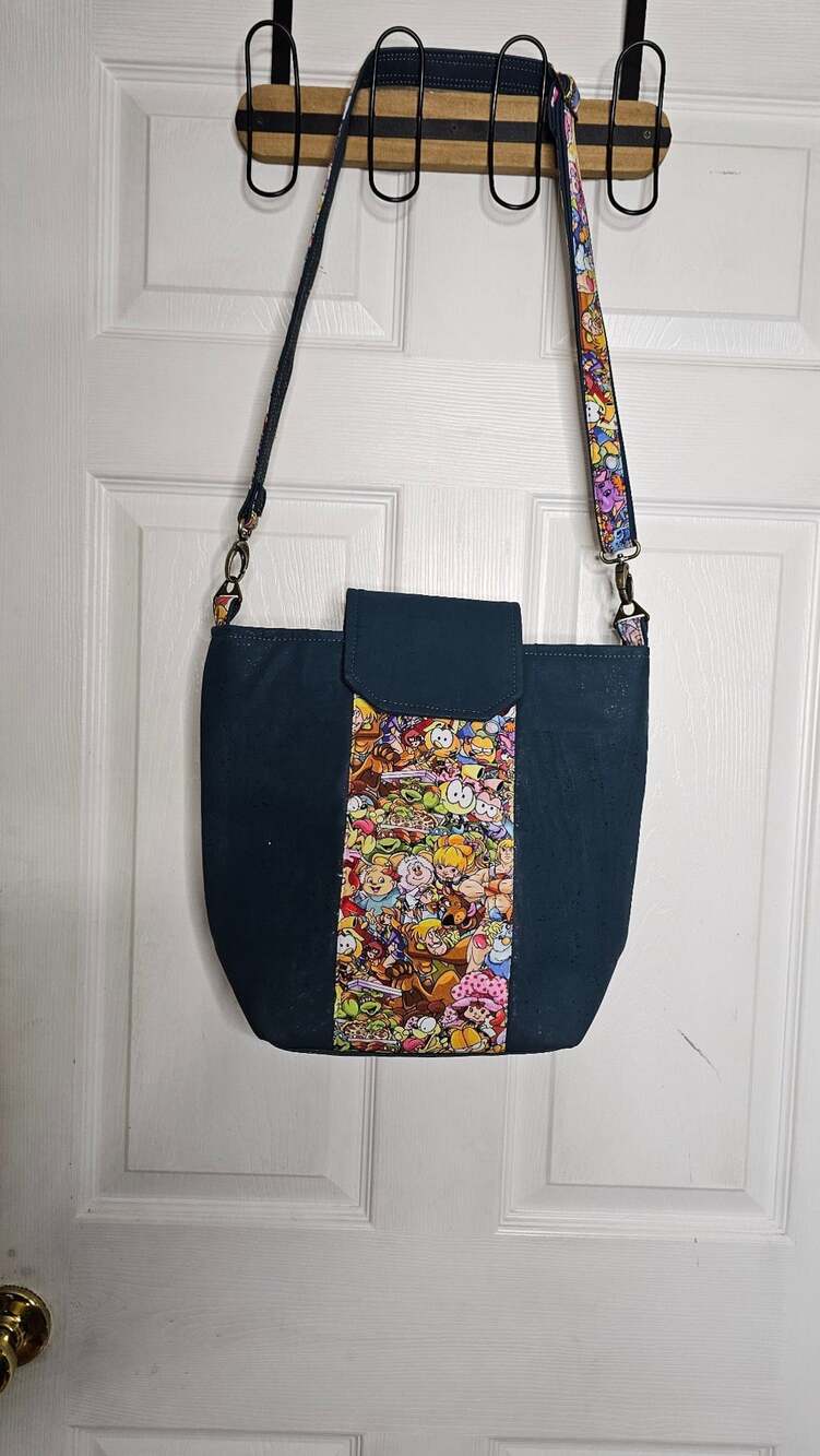 Custom 80s Cartoon Mashup Crossbody Bag